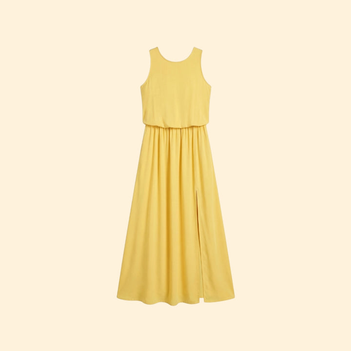 Women’s Sleeveless Gown with Elastic Waist