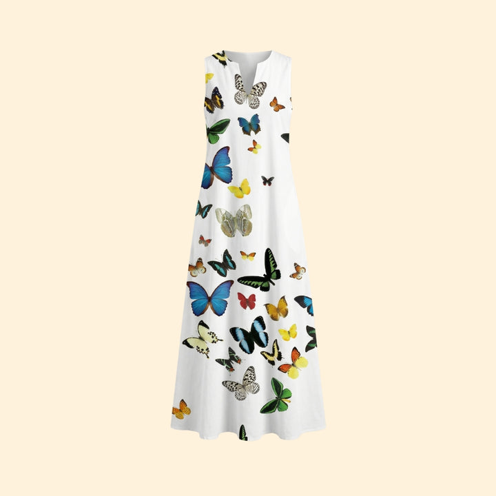 Women’s Sleeveless Gown with V-Neckline