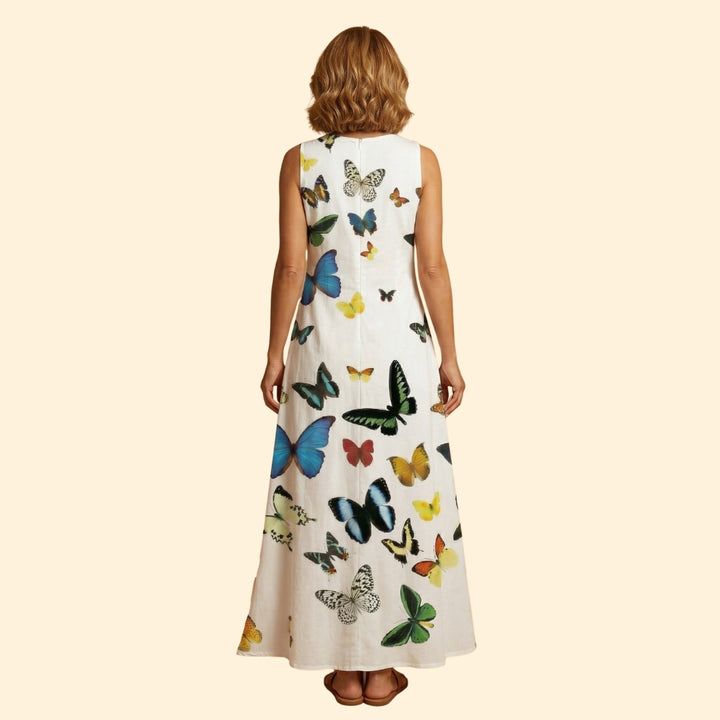 Women’s Sleeveless Gown with V-Neckline