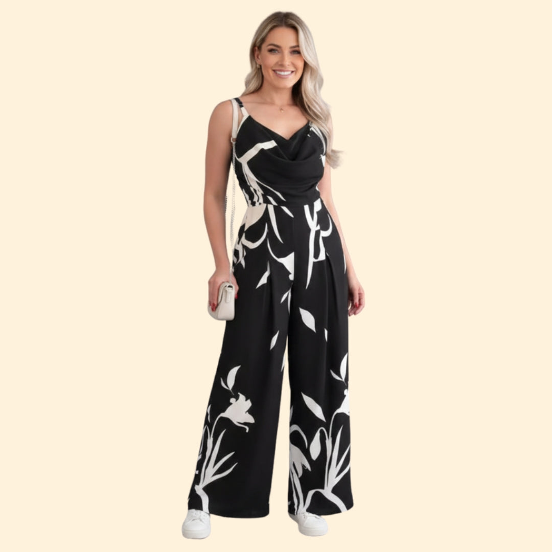 Women’s Sleeveless Jumpsuit Flowing Silhouette