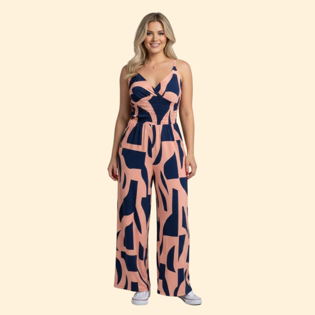 Women’s Sleeveless Jumpsuit Flowing Silhouette