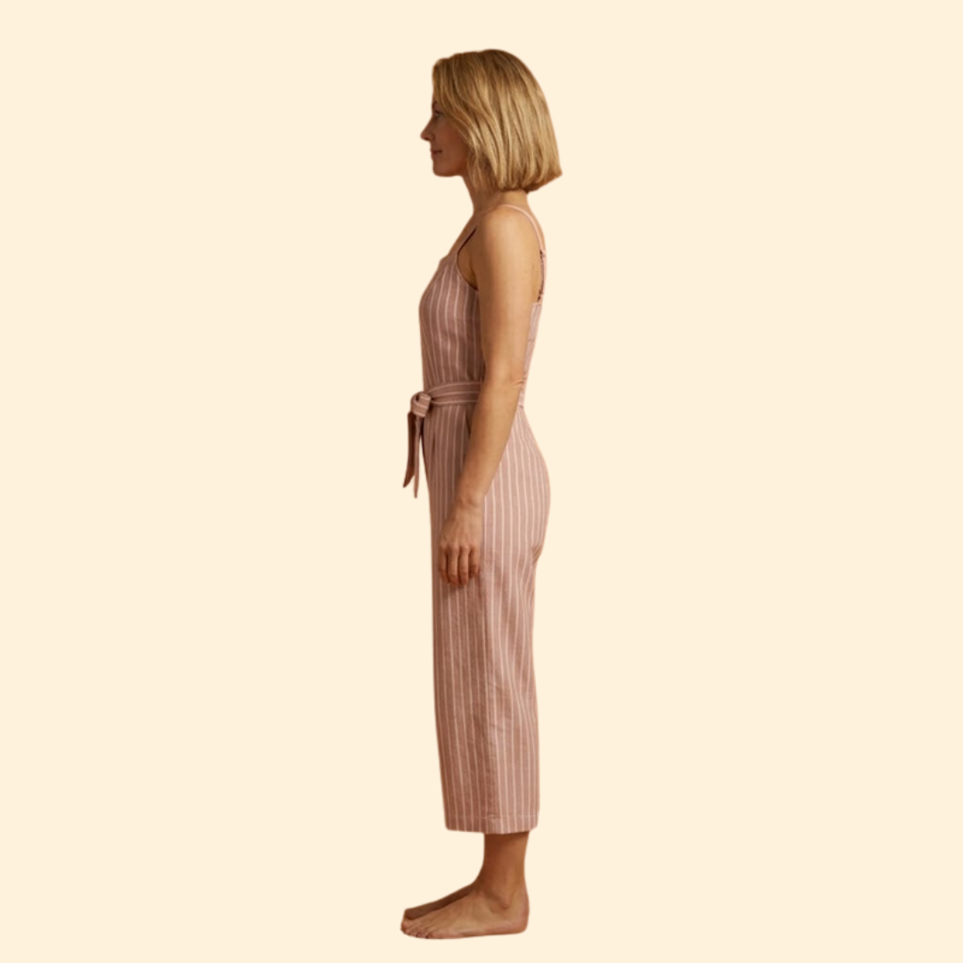 Women’s Sleeveless Jumpsuit with Elastic Waist