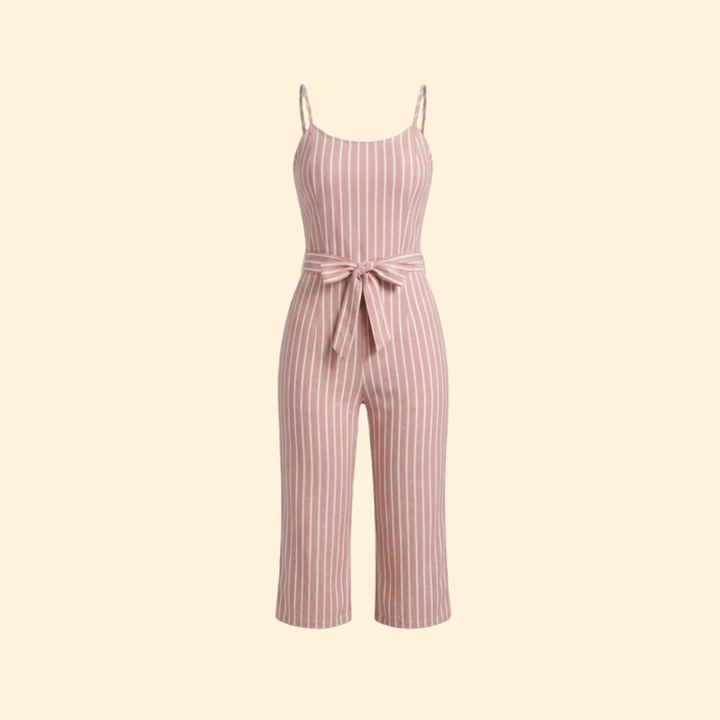 Women’s Sleeveless Jumpsuit with Elastic Waist