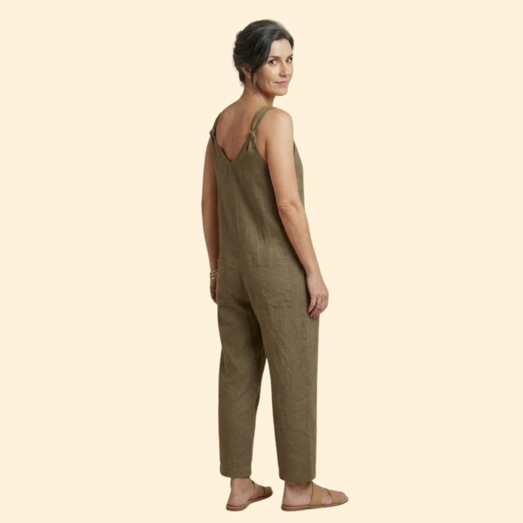 Women’s Sleeveless Jumpsuit with Pockets