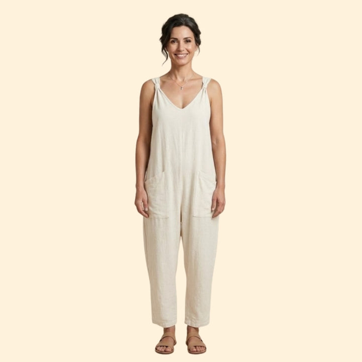 Women’s Sleeveless Jumpsuit with Pockets