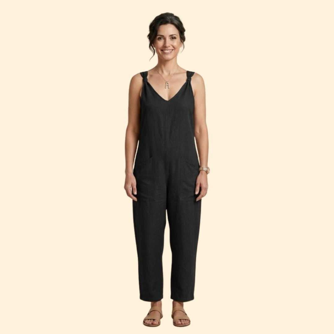 Women’s Sleeveless Jumpsuit with Pockets