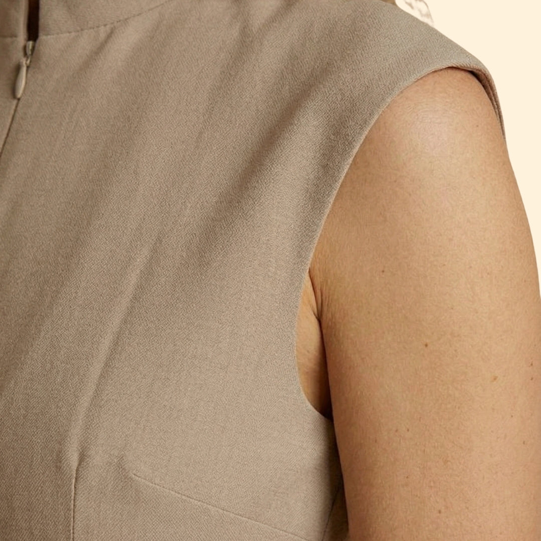 Women’s Sleeveless Jumpsuit with Waist Tie Belt