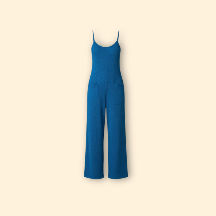 Women’s Sleeveless Jumpsuit with Wide-Leg Fit