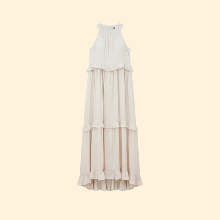 Women’s Sleeveless Maxi Dress Ruffles