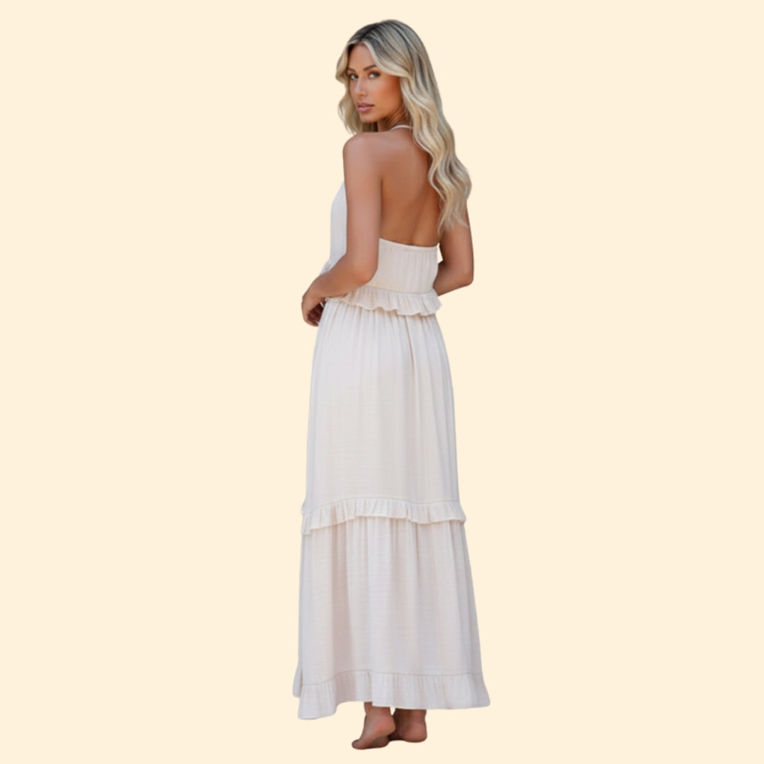 Women’s Sleeveless Maxi Dress Ruffles