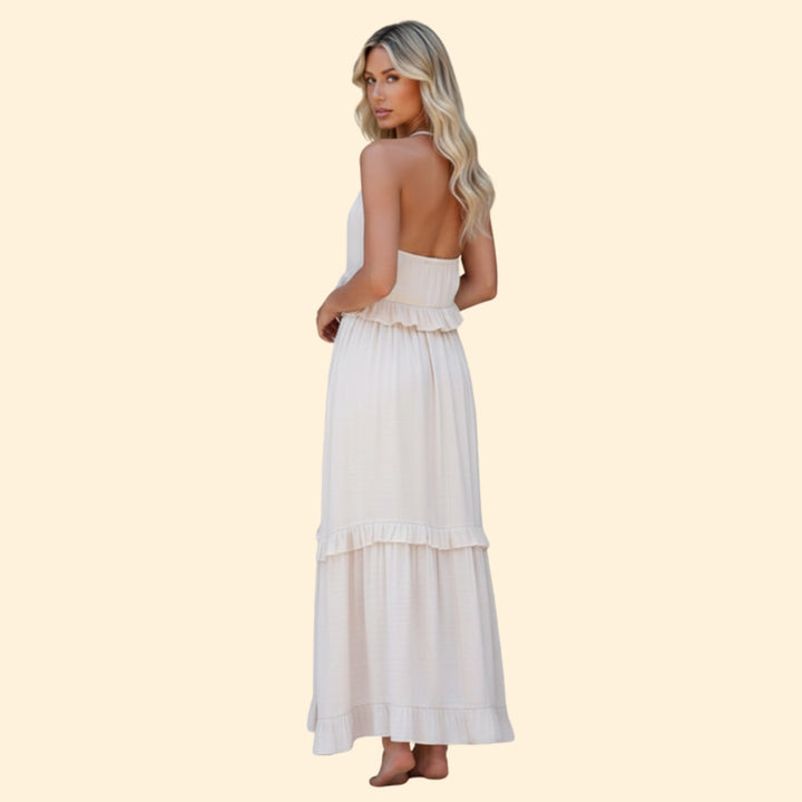 Women’s Sleeveless Maxi Dress Ruffles