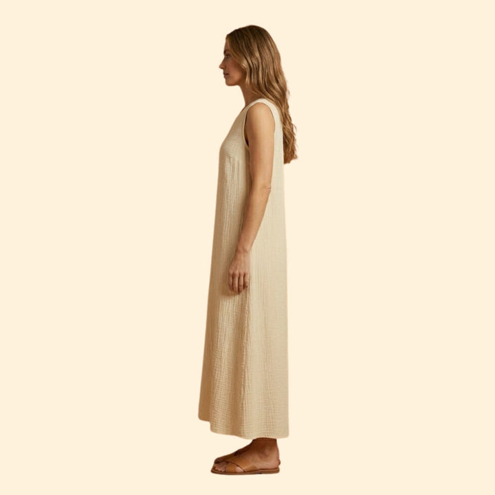 Women’s Sleeveless Maxi Dress with Side Slit