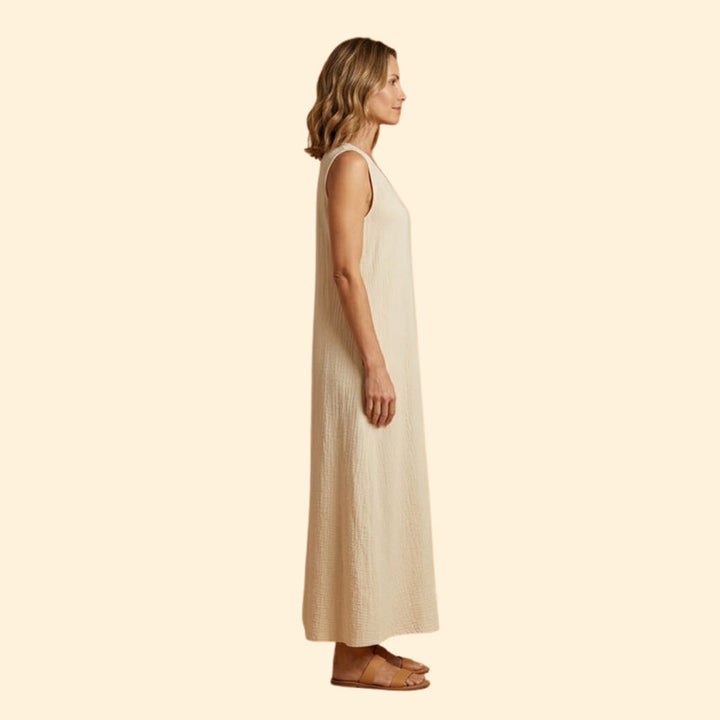 Women’s Sleeveless Maxi Dress with Side Slit
