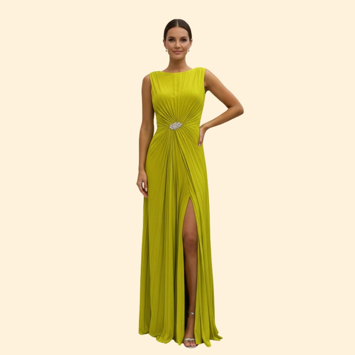 Women’s Sleeveless Maxi Dress with Slit Detail