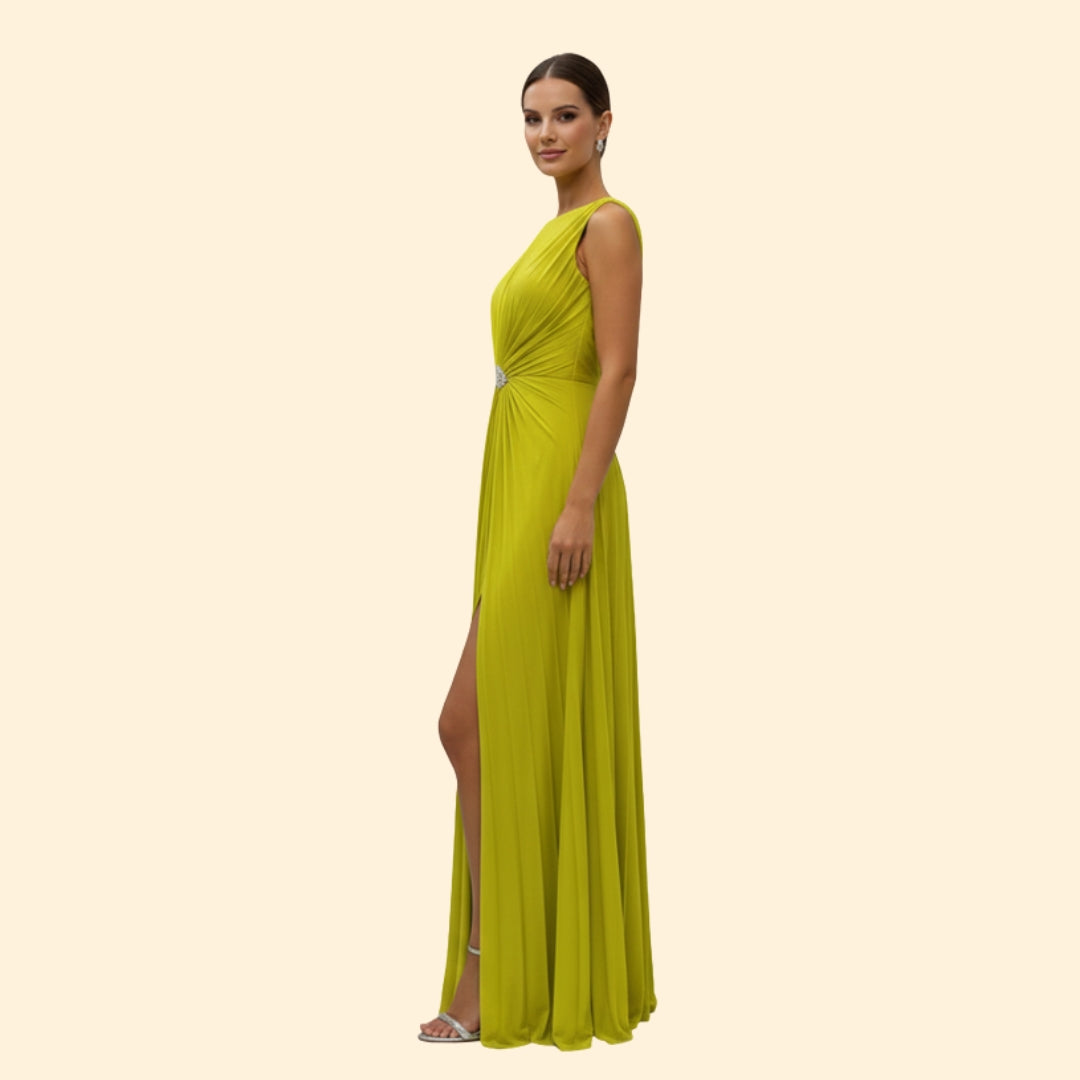 Women’s Sleeveless Maxi Dress with Slit Detail