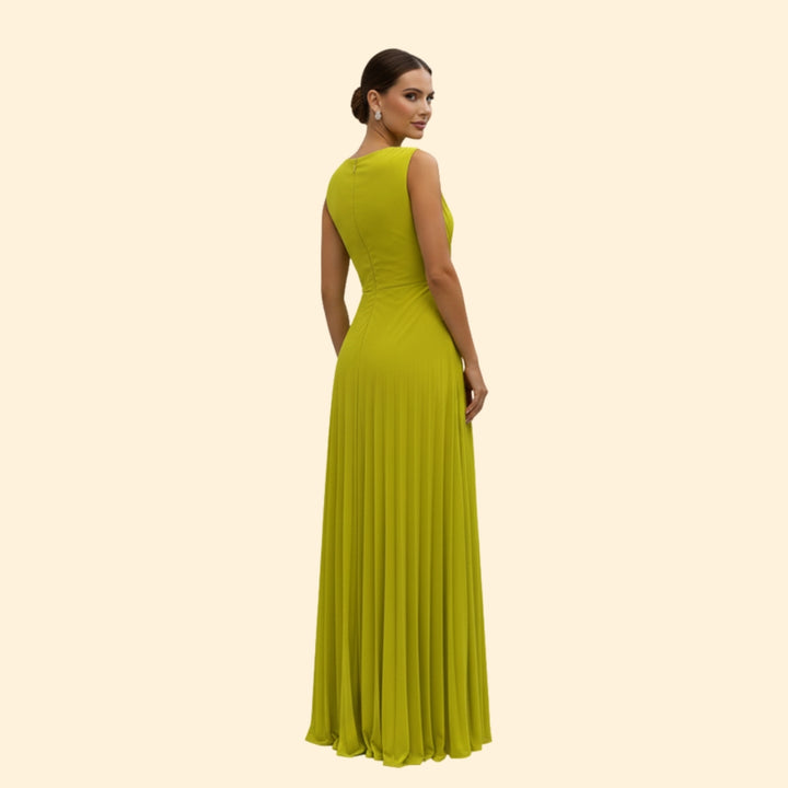 Women’s Sleeveless Maxi Dress with Slit Detail