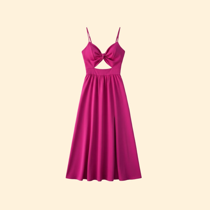 Women’s Sleeveless Midi Dress Front Slit