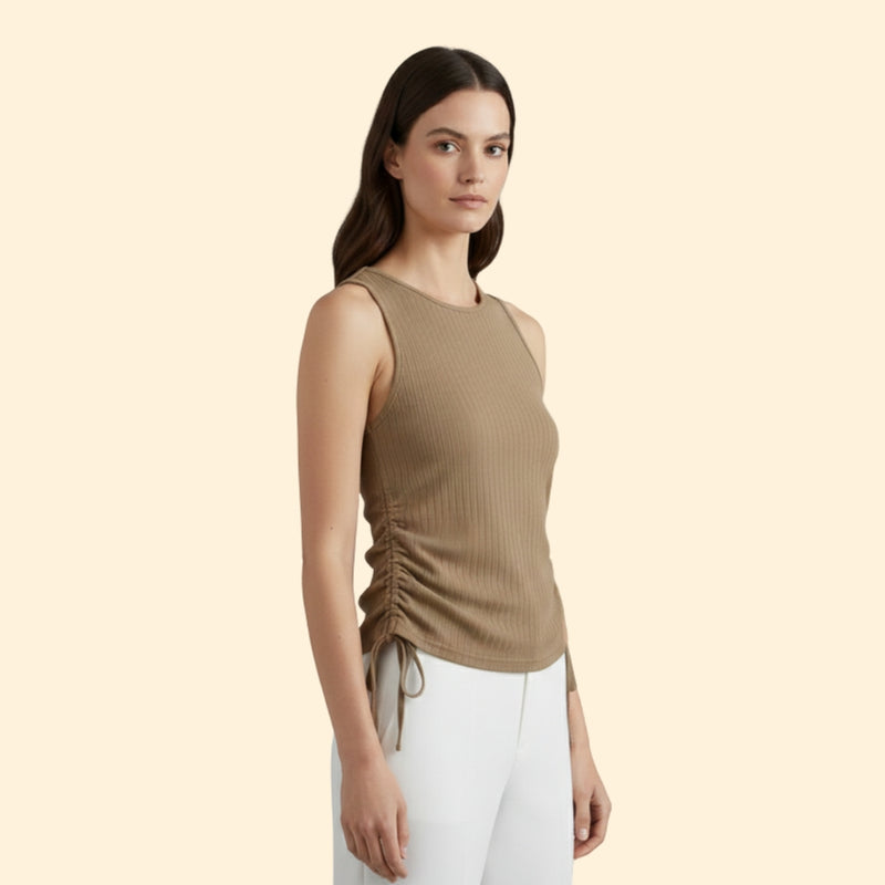 Women's Sleeveless Ruched Top