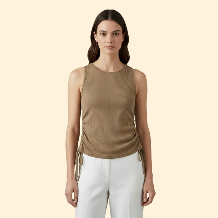 Women's Sleeveless Ruched Top