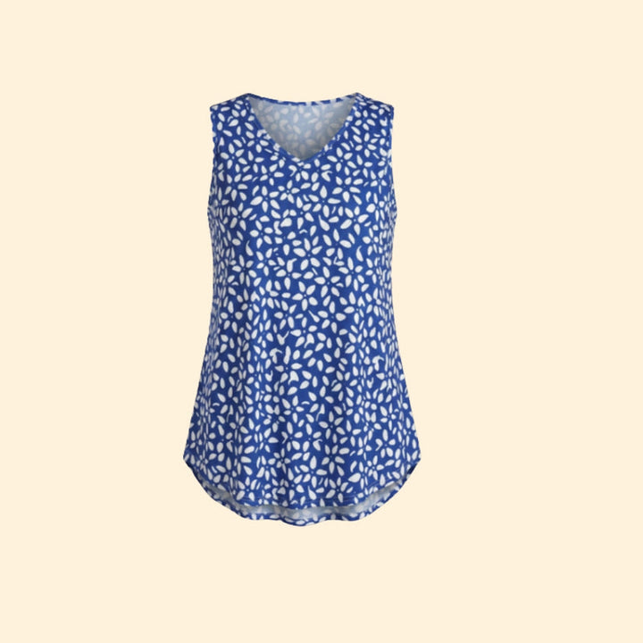 Women’s Sleeveless Top with Floral Print
