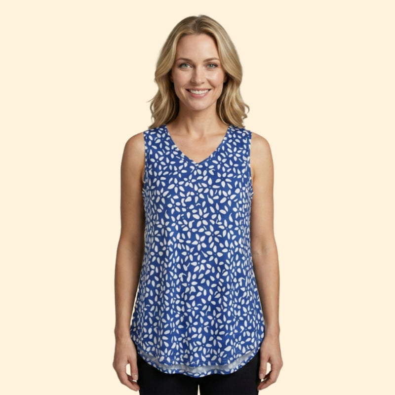 Women’s Sleeveless Top with Floral Print