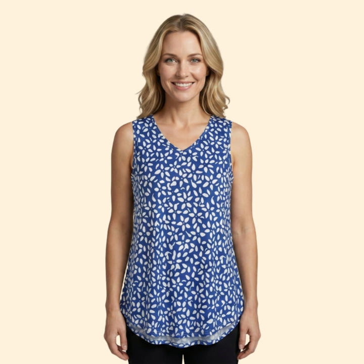 Women’s Sleeveless Top with Floral Print