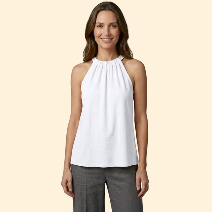 Women’s Sleeveless Top with Halter Design