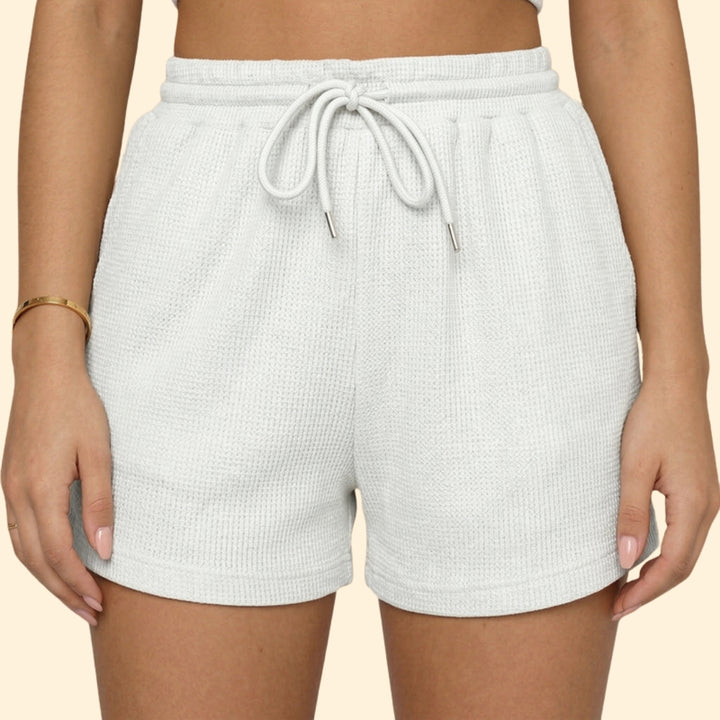 Women’s Sleeveless Top with High Neck and Elastic Shorts