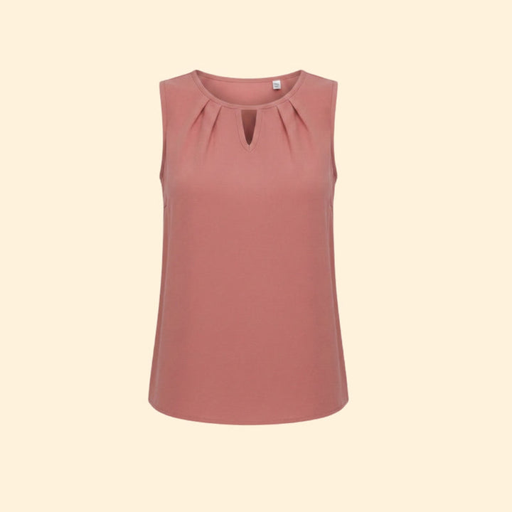 Women’s Sleeveless Top with Keyhole Neckline