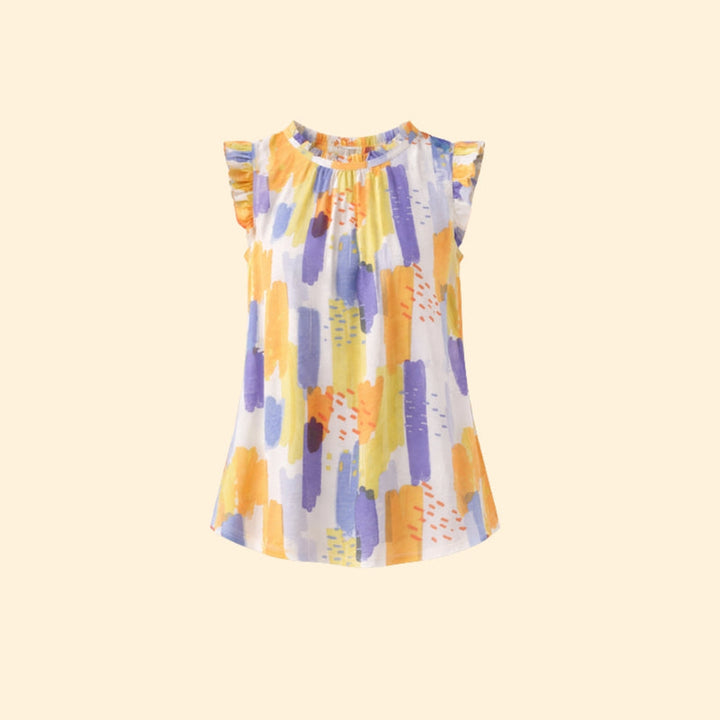 Women’s Sleeveless Top with Pleated Neckline