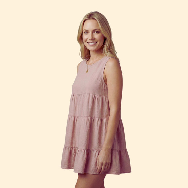 Women’s Sleeveless Top with Tiered Design