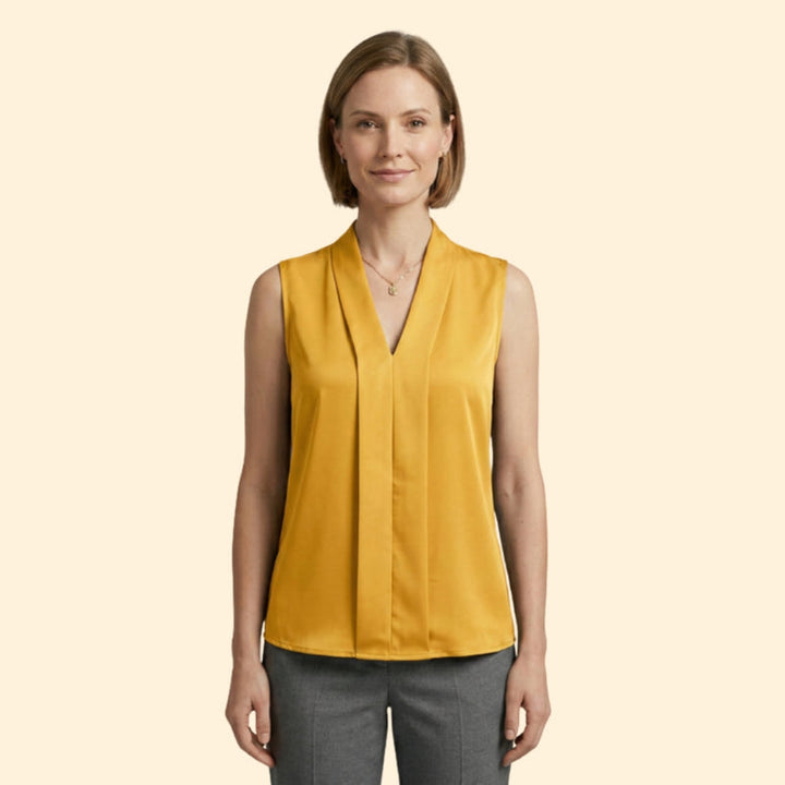 Women’s Sleeveless Top with V-Neck Style