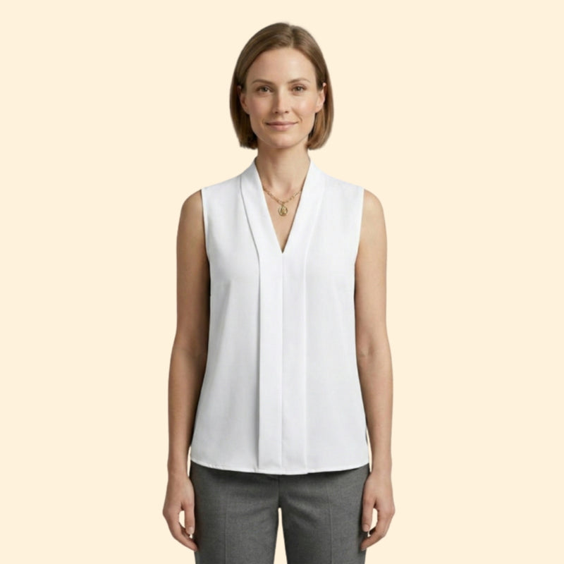 Women’s Sleeveless Top with V-Neck Style
