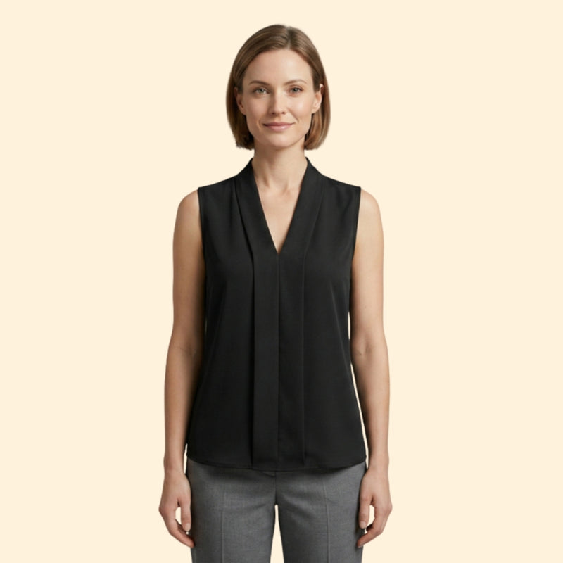 Women’s Sleeveless Top with V-Neck Style