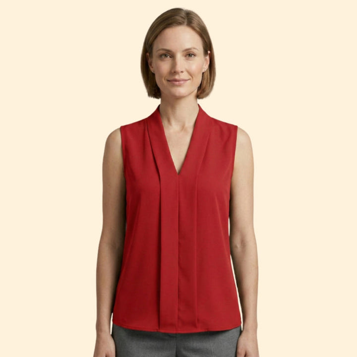 Women’s Sleeveless Top with V-Neck Style