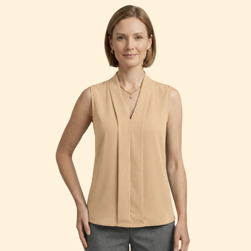 Women’s Sleeveless Top with V-Neck Style