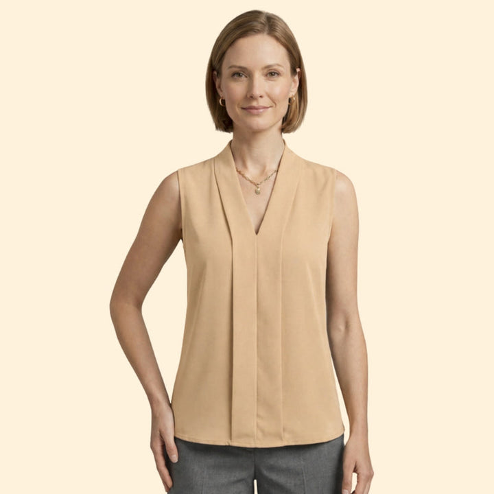 Women’s Sleeveless Top with V-Neck Style