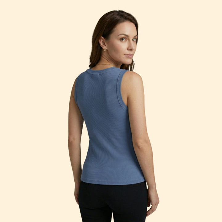 Women’s Sleeveless Top with Zipper Closure