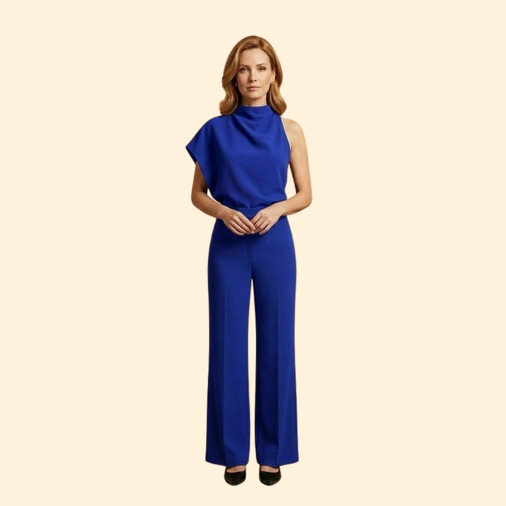 Women’s Chic Jumpsuit with Mock Neck