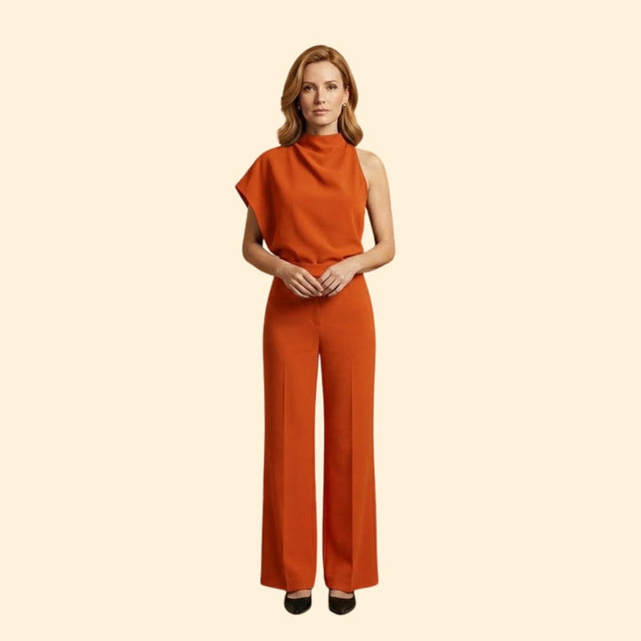 Women’s Chic Jumpsuit with Mock Neck