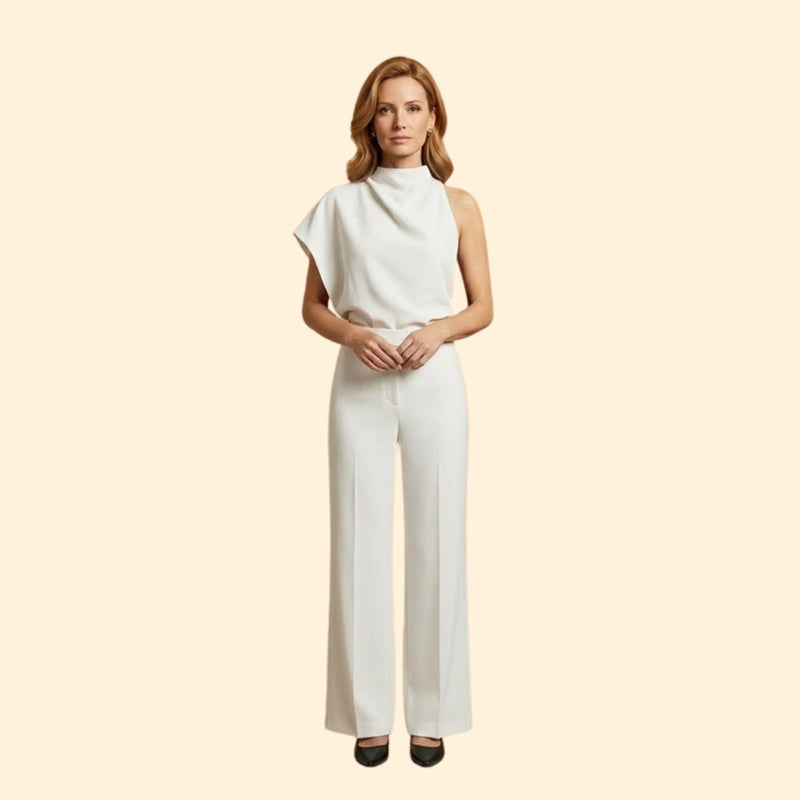 Women’s Chic Jumpsuit with Mock Neck
