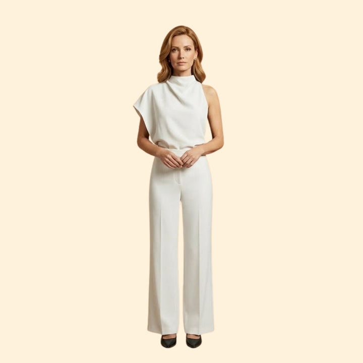 Women’s Chic Jumpsuit with Mock Neck