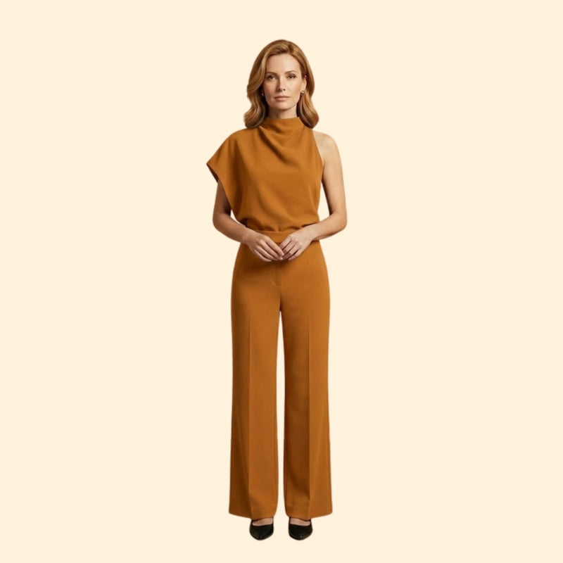 Women’s Chic Jumpsuit with Mock Neck