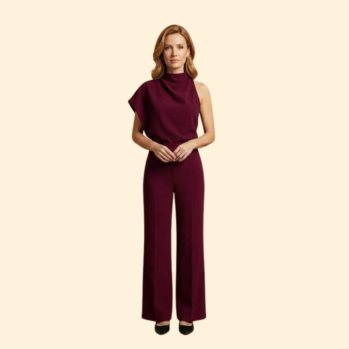 Women’s Chic Jumpsuit with Mock Neck