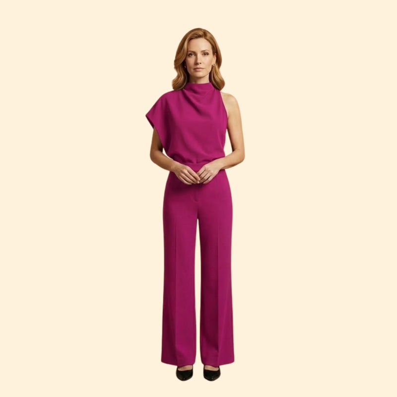 Women’s Chic Jumpsuit with Mock Neck