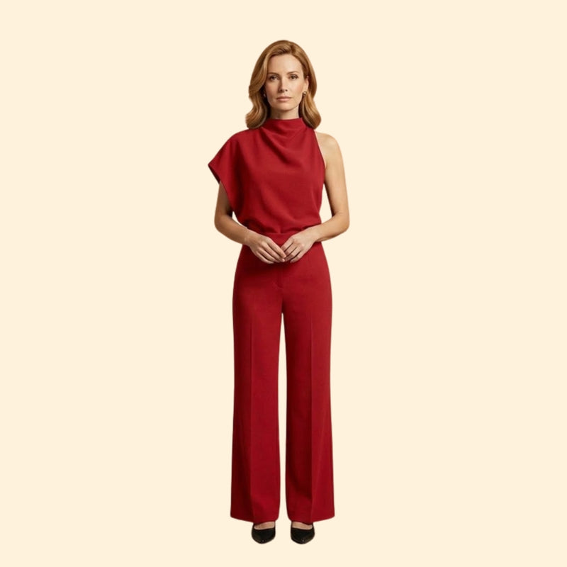 Women’s Chic Jumpsuit with Mock Neck