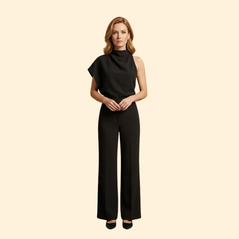 Women’s Chic Jumpsuit with Mock Neck