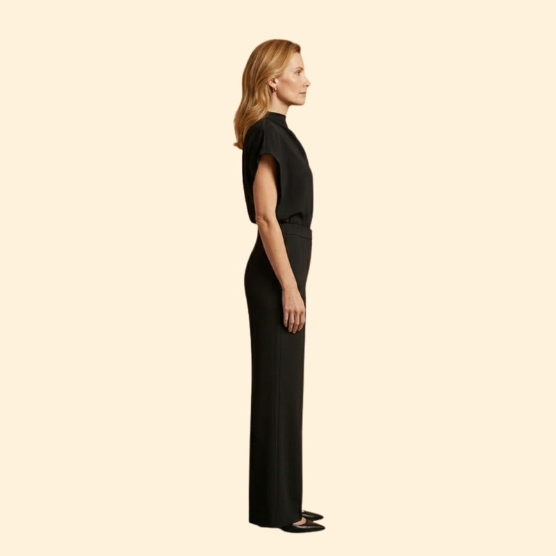 Women’s Chic Jumpsuit with Mock Neck