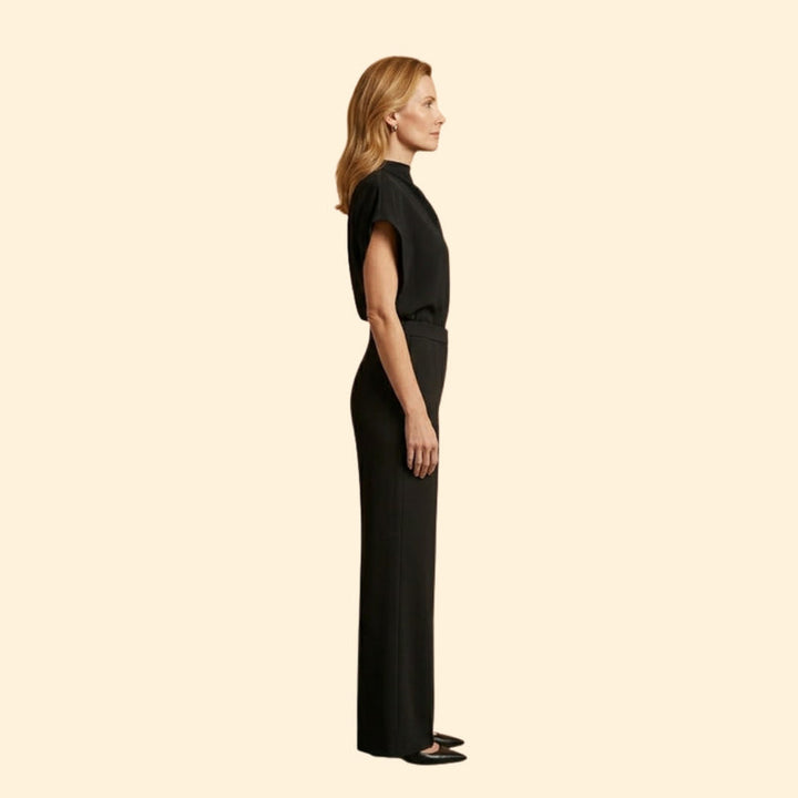 Women’s Chic Jumpsuit with Mock Neck