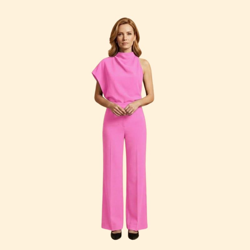 Women’s Chic Jumpsuit with Mock Neck